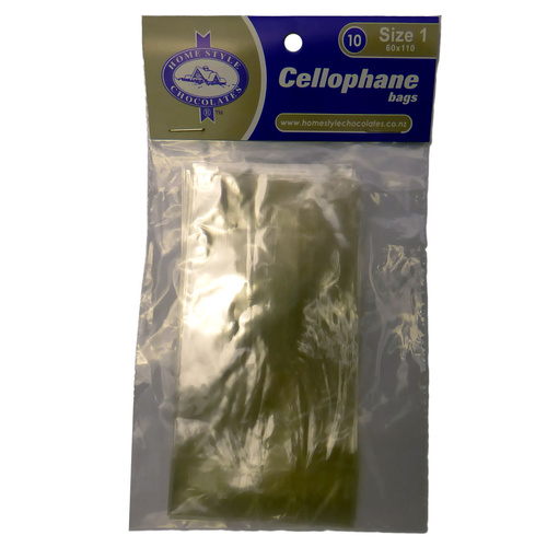 Cellophane Bag Size 1 - 60 x 100mm - 10 Pack