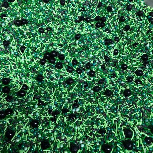 Green-Black-Silver Sprinkles 20 grams