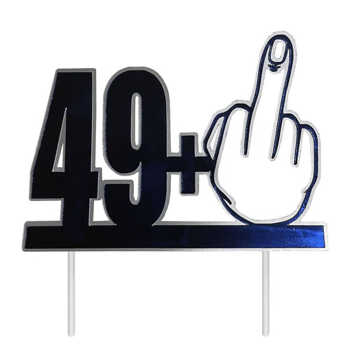 49+ Finger Blue/Silver Cardstock Cake Topper