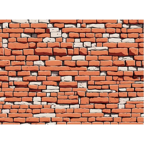 Brick Wall Edible Image #01 - A4