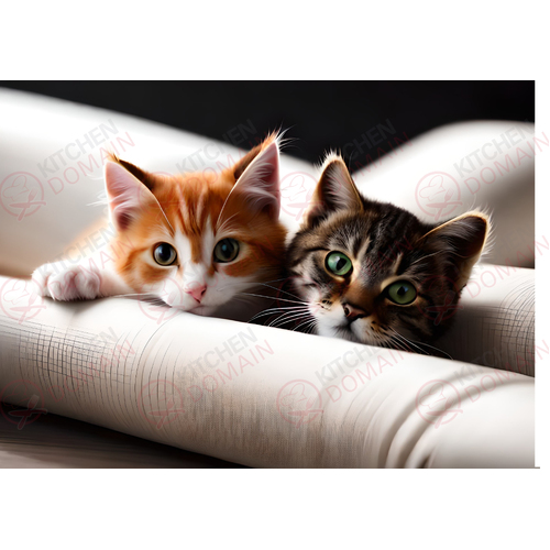 Kittens Edible A4 Image - #07