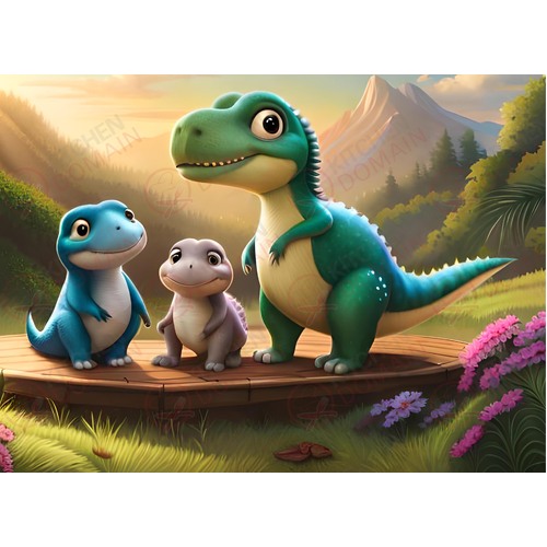Dinosaur Edible Image #4 - A4