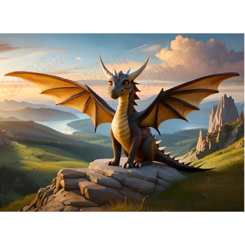 Dragon Edible Image #11 - A4