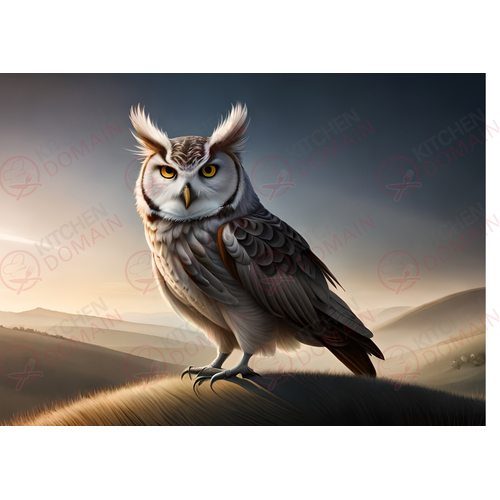 Owl Edible Image #01 - A4
