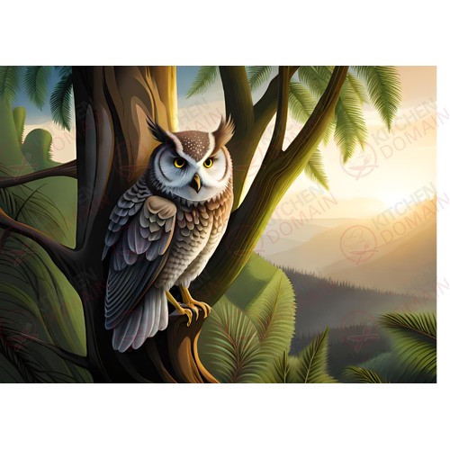 Owl Edible Image #04 - A4