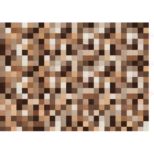 Brown Pixels Small Edible Image #01 - A4