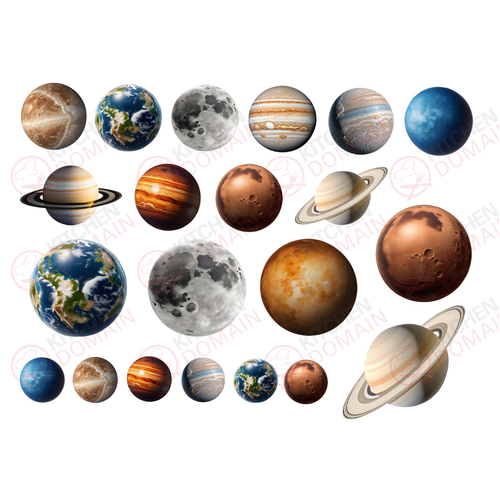 Planets Edible Image #01 - A4
