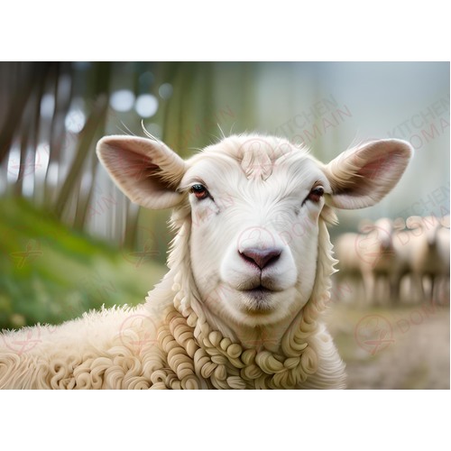 Sheep Edible A4 Image - #01