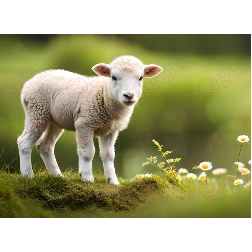 Lamb Edible A4 Image - #03