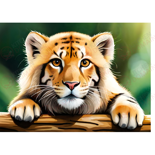Tiger Edible A4 Image - #01