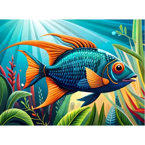 Tropical Fish Edible Image #8 - A4