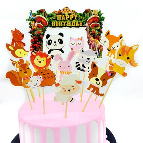 Animals Cake Topper Set