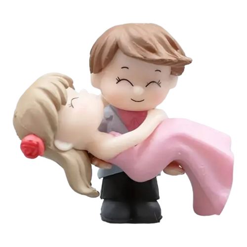 Boy Carrying Girl Figurine Topper