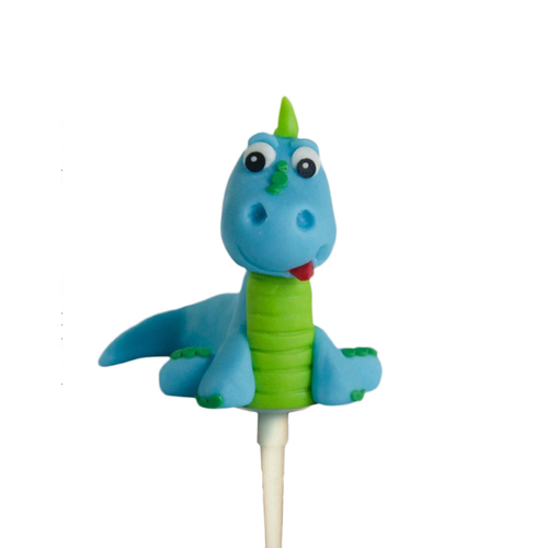 blue dinosaur cake topper