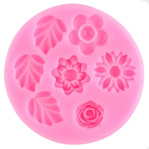 Flower & Leaf Silicone Fondant Mould