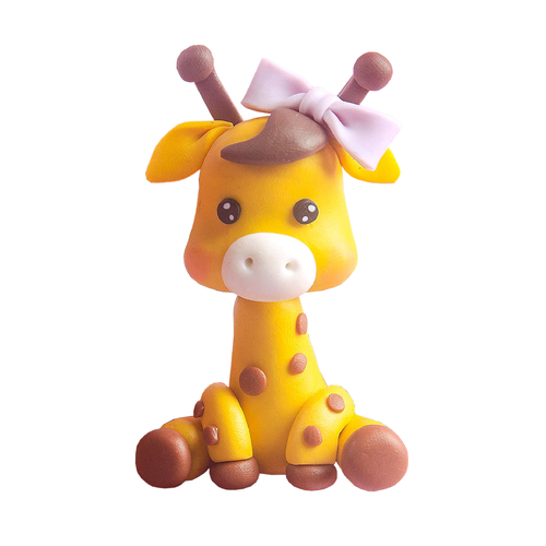 Giraffe Wearing Bow Cake topper