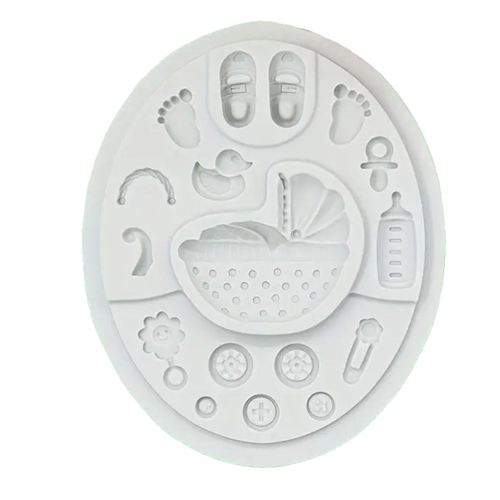Baby Shower Silicone Fondant Mould 14cm