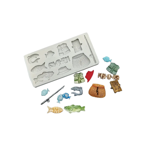 Fishing Silicone Mould 12cm