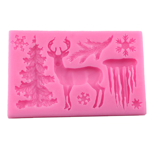 Winter Deer Silicone Fondant Mould