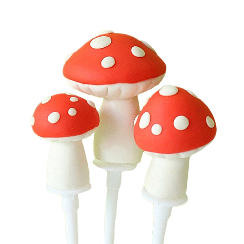 Mushroom Cake topper Set 3pcs