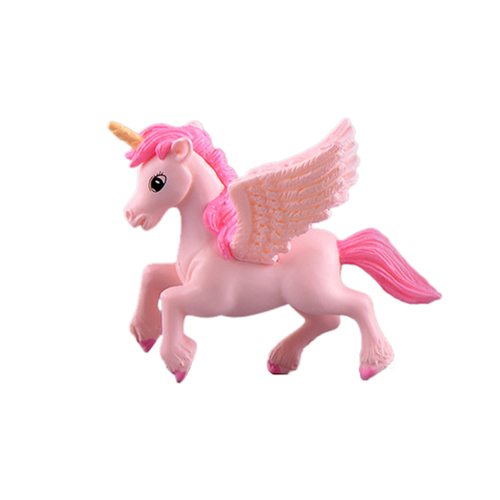 Pegasus/Unicorn Resin Toy Topper Pink