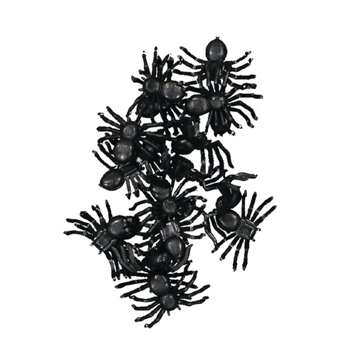 Mini Plastic Spiders Decoration Pack 10pcs