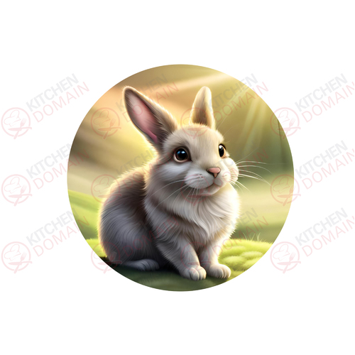 Bunny Edible Image  - Round 