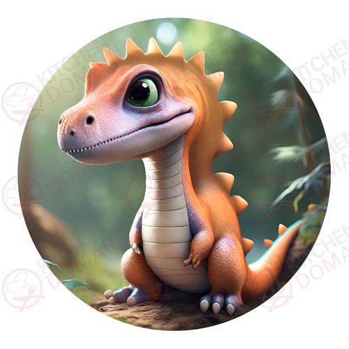 Dinosaur Edible Image #04 - Round