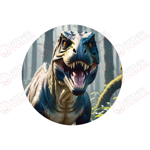 Dinosaur Edible Image #14 - Round