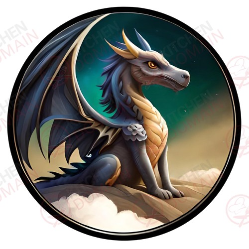 Dragon Edible Image #05 - Round