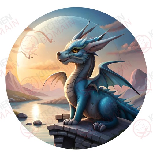Dragon Edible Image #07 - Round