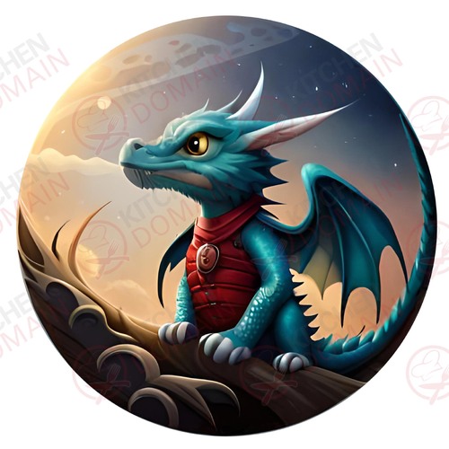 Dragon Edible Image #08 - Round