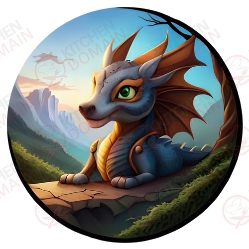 Dragon Edible Image #11 - Round