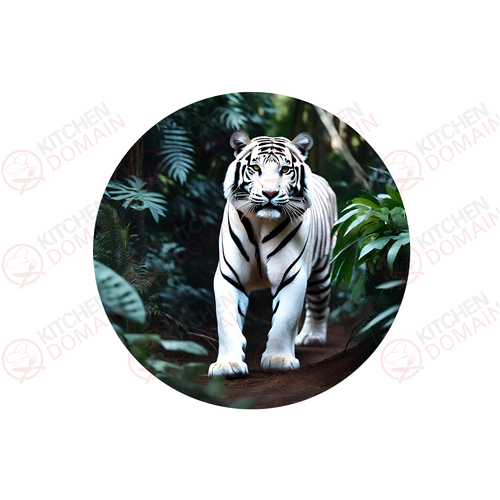 White Tiger Edible Image - Round #06