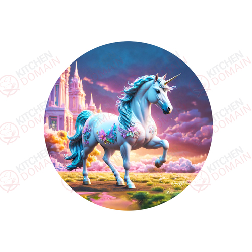 Unicorn Edible Image #04 - Round