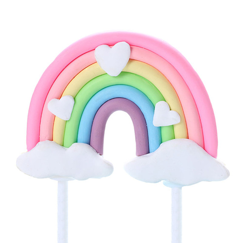Rainbow Heart Cake Topper