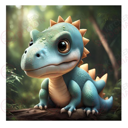 Dinosaur Edible Image #03 - Square