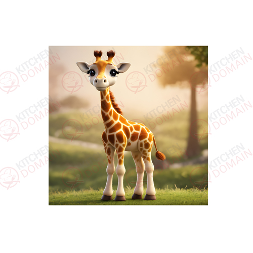 Baby Giraffe Edible Image #01 - Square