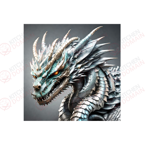 Metal Dragon Edible Image #04 - Square