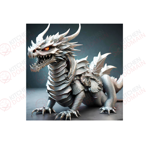 Metal Dragon Edible Image #05 - Square