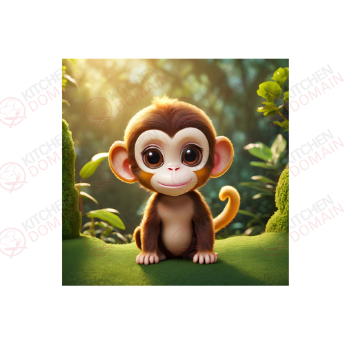 Monkey Edible Image #02 - Square