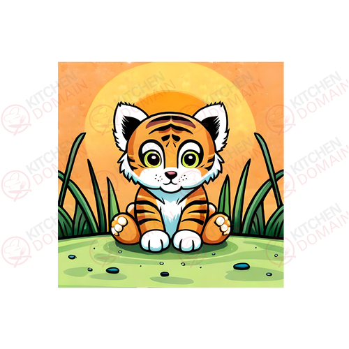 Tiger Edible Image #07 - Square