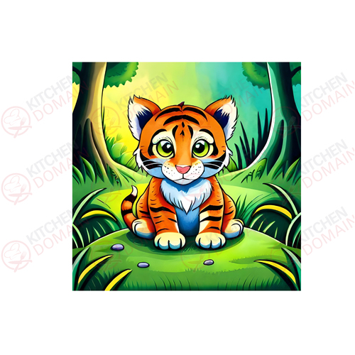 Tiger Edible Image #08 - Square