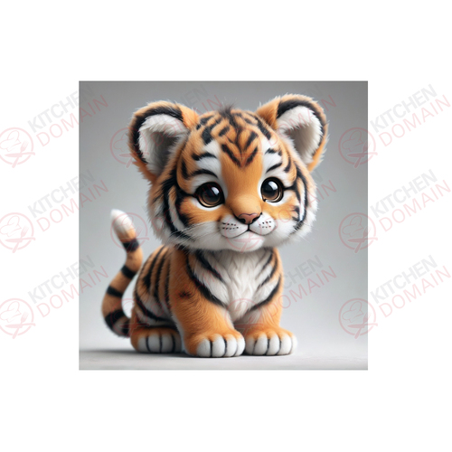 Tiger Cub Edible Image #12 - Square