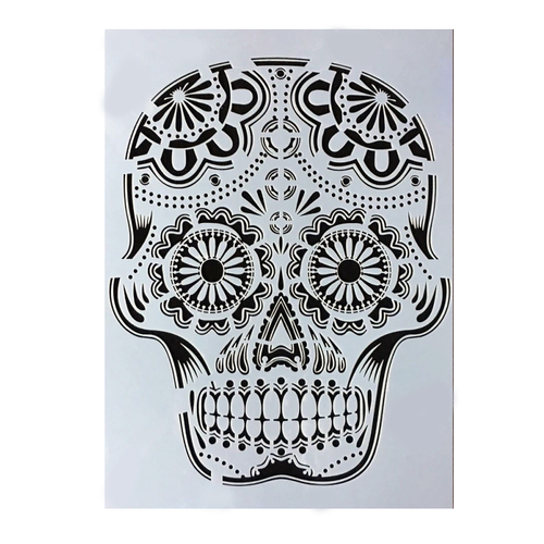 Extra Large Sugar Skull Stencil 26cm