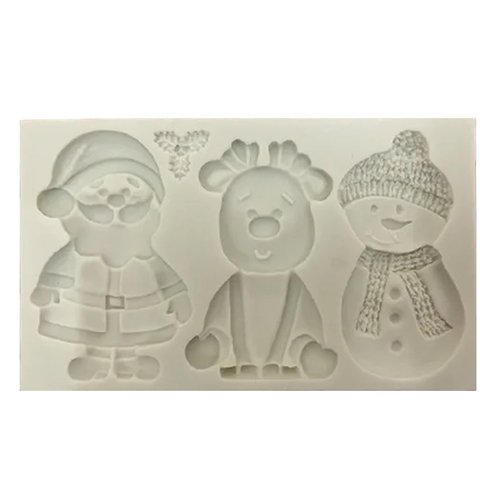 Santa-Reindeer-Snowman Silicon Mould Large