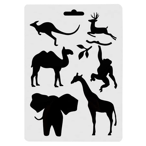 Animal Stencil - Elephant-Camel Plus More