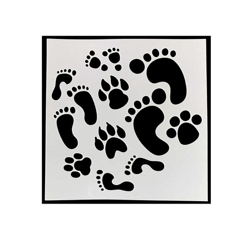 Feet Stencil