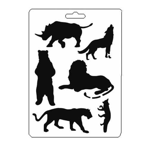 Animal Stencil - Lion-Bear-Rhino And More