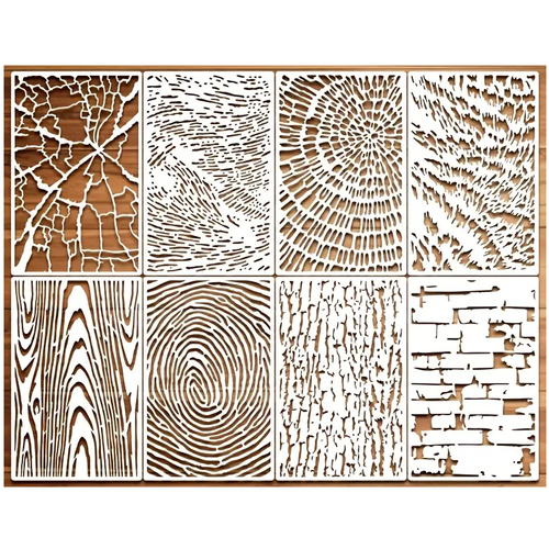 Texture Stencils 8 Piece Set
